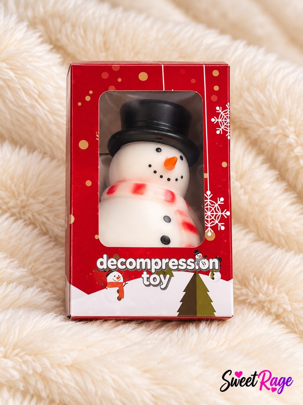 Crunchy Snowman Christmas Decompression Toy Soft Squishy Stress Relief